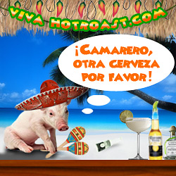 Translation: Bartender, another beer please!  Oink, oink!